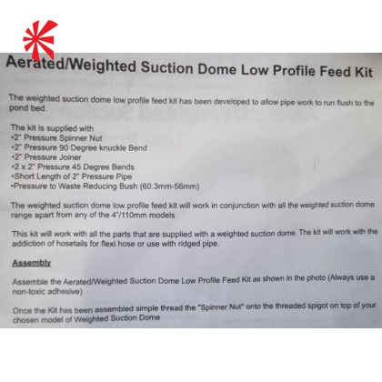 Low Profile Feed Kit For Retro Bottom Drains Low Profile Feed Kit For Retro Bottom Drains