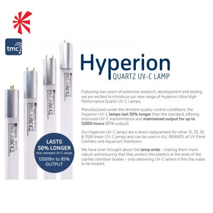 TMC Ultra High Performance Hyperion Quartz UV-C Lamp T8 TMC Ultra High Performance Hyperion Quartz UV-C Lamp T8
